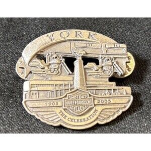 NEW NOB HARLEY DAVIDSON York PA Factory 100th Anniversary Lapel Pin 1903-2003